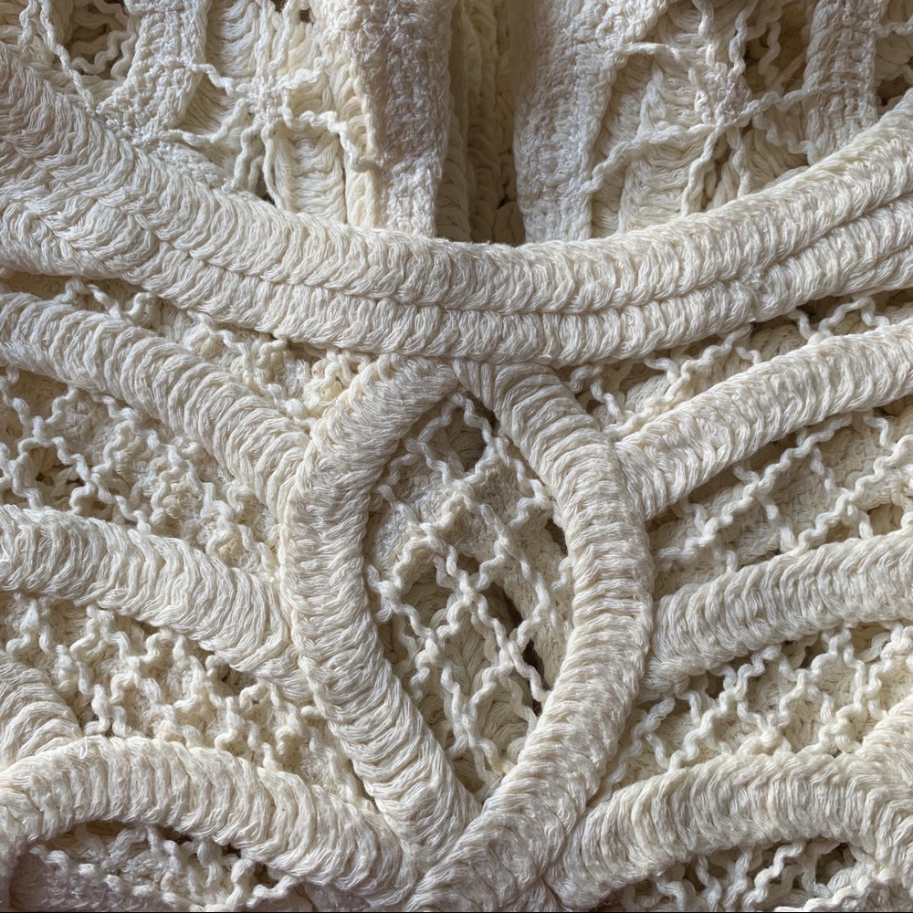 Pullover Knit Coverup Top, Ivory, Anthropologie, M - Picture 9 of 12